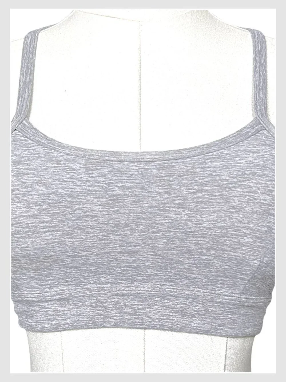 Alo Yoga Alosoft Sports Bra Gray Strappy Seamless XS